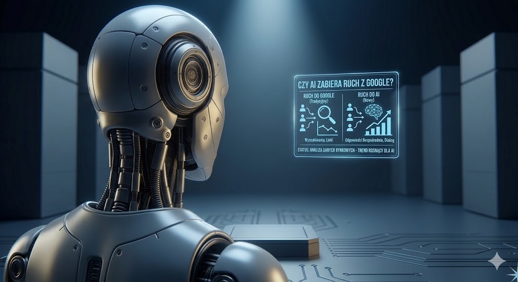 Czy AI zabiera ruch z Google? (AI SEO 2026 – analiza wpływu i danych)